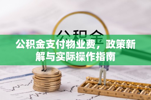 高树公积金支付物业费，政策新解与实际操作指南