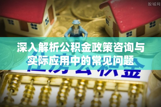 高树深入解析公积金政策咨询与实际应用中的常见问题