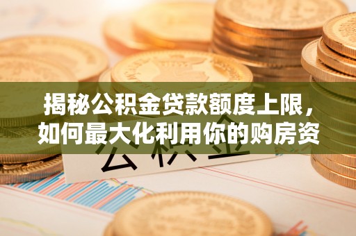 高树揭秘公积金贷款额度上限，如何最大化利用你的购房资金