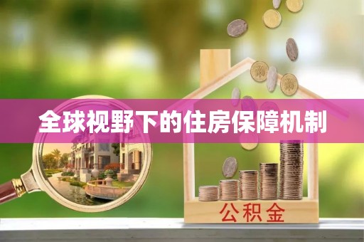 高树全球视野下的住房保障机制