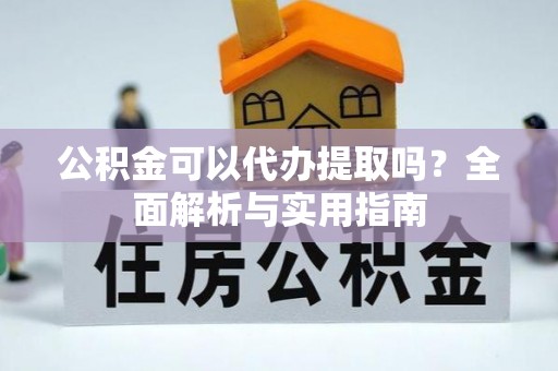高树公积金可以代办提取吗？全面解析与实用指南