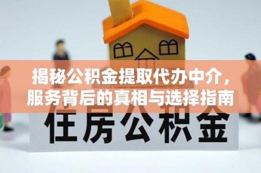 高树揭秘公积金提取代办中介，服务背后的真相与选择指南