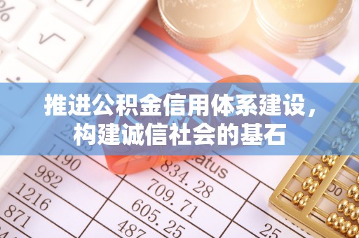 高树推进公积金信用体系建设，构建诚信社会的基石