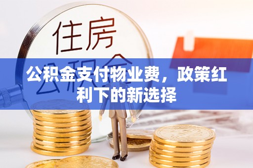 高树公积金支付物业费，政策红利下的新选择