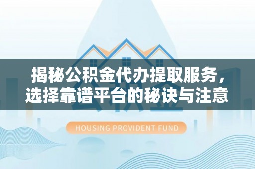 高树揭秘公积金代办提取服务，选择靠谱平台的秘诀与注意事项