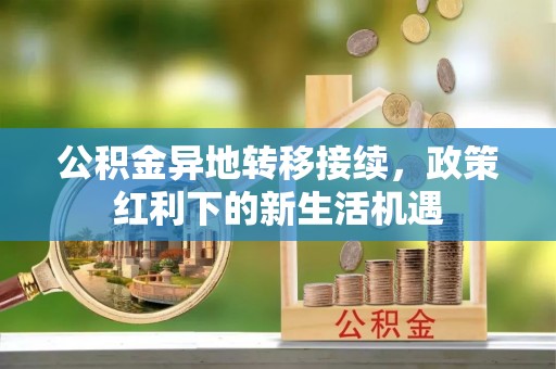 高树公积金异地转移接续，政策红利下的新生活机遇