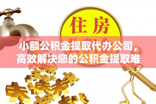 高树小额公积金提取代办公司，高效解决您的公积金提取难题