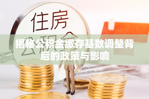 高树揭秘公积金缴存基数调整背后的政策与影响