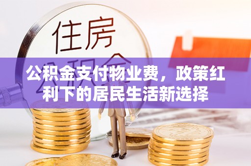 高树公积金支付物业费，政策红利下的居民生活新选择