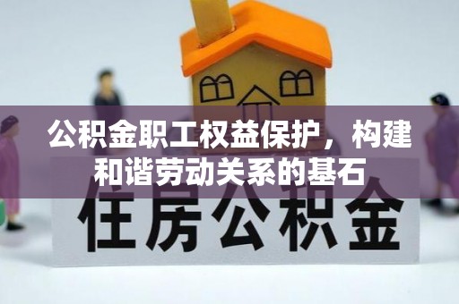 高树公积金职工权益保护，构建和谐劳动关系的基石