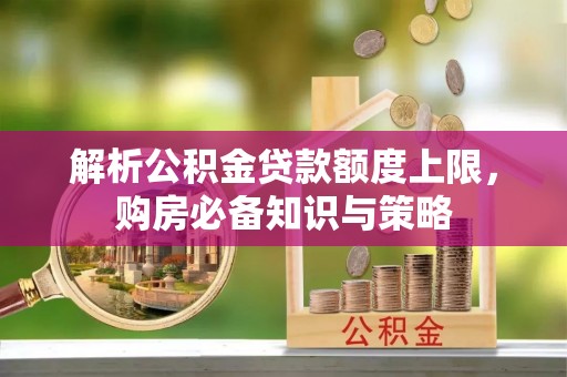 高树解析公积金贷款额度上限，购房必备知识与策略