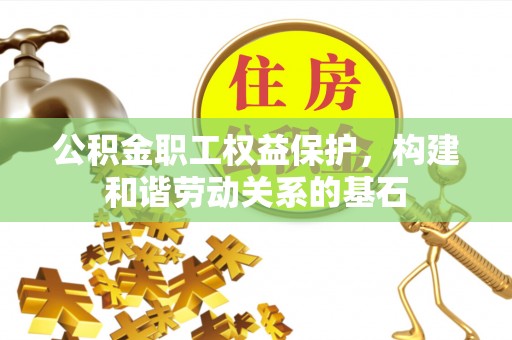高树公积金职工权益保护，构建和谐劳动关系的基石