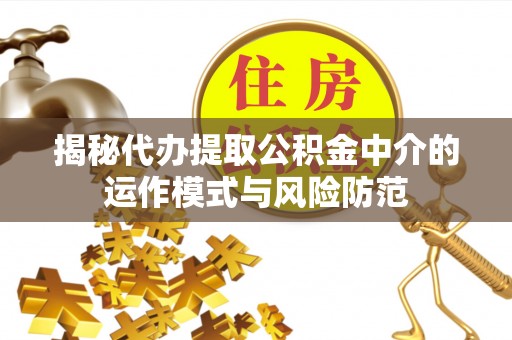 高树揭秘代办提取公积金中介的运作模式与风险防范
